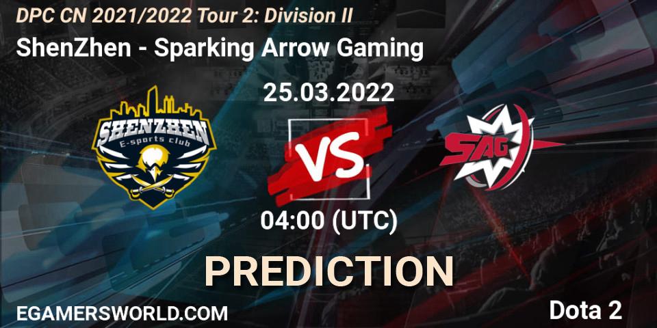 Pronóstico ShenZhen - Sparking Arrow Gaming. 25.03.22, Dota 2, DPC 2021/2022 Tour 2: CN Division II (Lower)