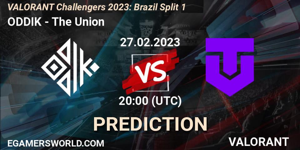 Pronóstico ODDIK - The Union. 28.02.2023 at 20:00, VALORANT, VALORANT Challengers 2023: Brazil Split 1
