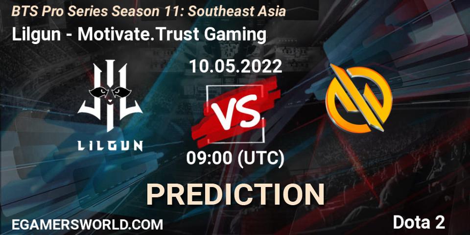 Pronóstico Lilgun - Motivate.Trust Gaming. 10.05.2022 at 09:00, Dota 2, BTS Pro Series Season 11: Southeast Asia