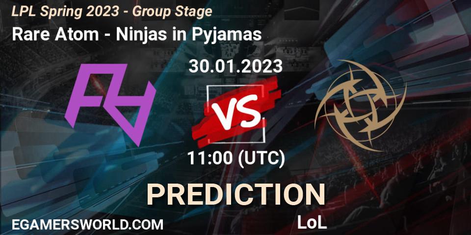 Pronóstico Rare Atom - Ninjas in Pyjamas. 30.01.23, LoL, LPL Spring 2023 - Group Stage