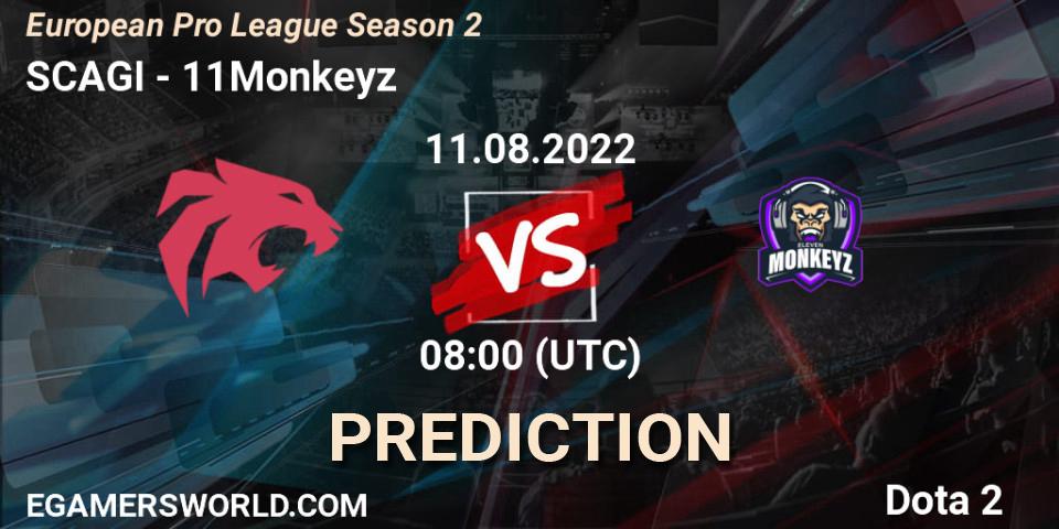 Pronóstico SCAGI - 11Monkeyz. 11.08.2022 at 08:16, Dota 2, European Pro League Season 2