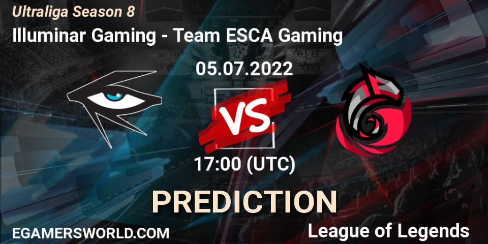 Pronóstico Illuminar Gaming - Team ESCA Gaming. 05.07.2022 at 17:00, LoL, Ultraliga Season 8