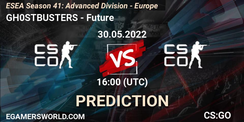 Pronóstico GH0STBUSTERS - Future. 30.05.2022 at 16:00, Counter-Strike (CS2), ESEA Season 41: Advanced Division - Europe