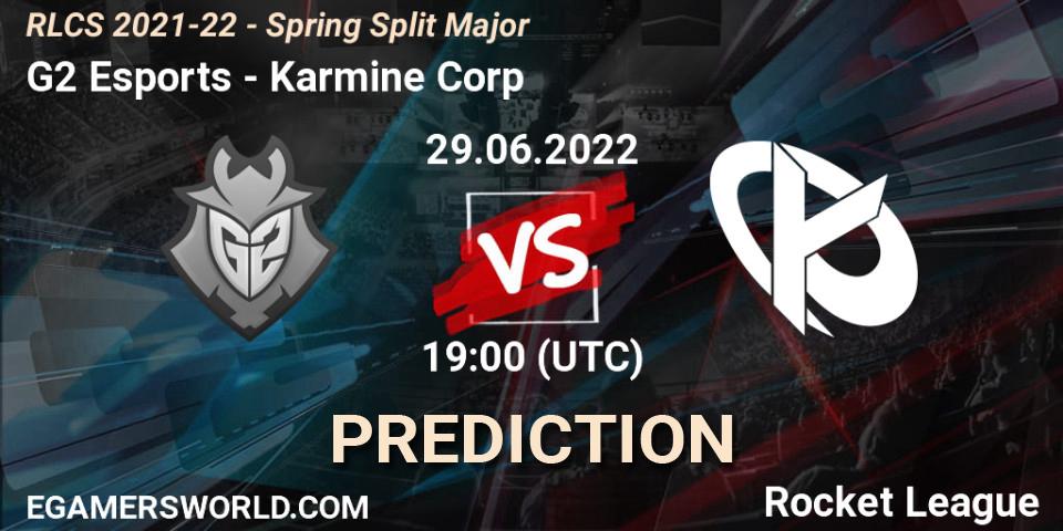 Pronóstico G2 Esports - Karmine Corp. 29.06.22, Rocket League, RLCS 2021-22 - Spring Split Major