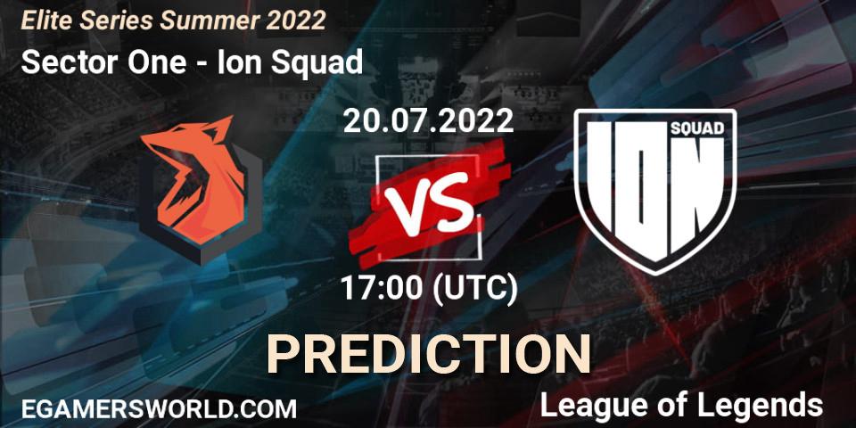 Pronóstico Sector One - Ion Squad. 20.07.2022 at 17:00, LoL, Elite Series Summer 2022