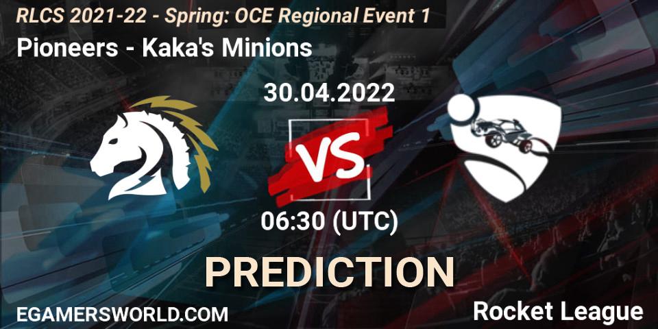 Pronóstico Pioneers - Kaka's Minions. 30.04.2022 at 06:30, Rocket League, RLCS 2021-22 - Spring: OCE Regional Event 1