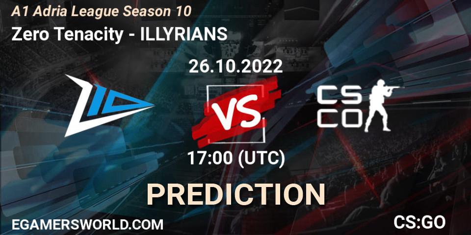 Pronóstico Zero Tenacity - ILLYRIANS. 26.10.2022 at 17:00, Counter-Strike (CS2), A1 Adria League Season 10