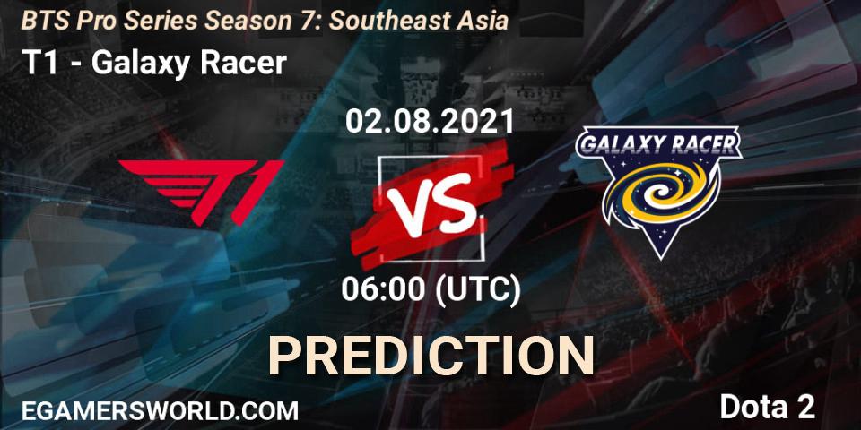 Pronóstico T1 - Galaxy Racer. 02.08.2021 at 06:00, Dota 2, BTS Pro Series Season 7: Southeast Asia