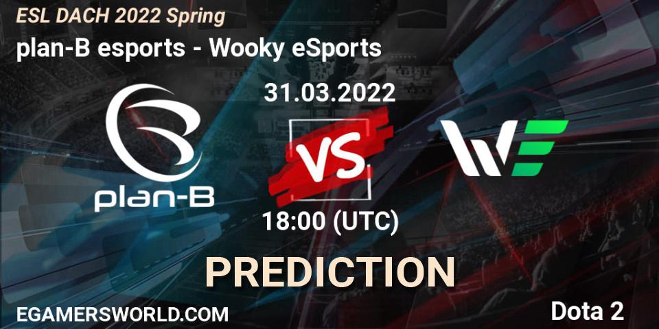 Pronóstico plan-B esports - Wooky eSports. 31.03.2022 at 18:11, Dota 2, ESL Meisterschaft Spring 2022