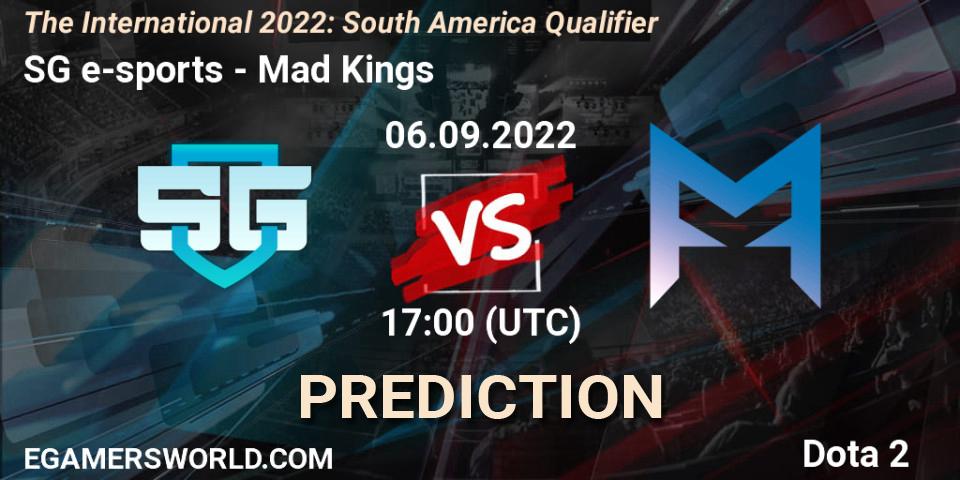 Pronóstico SG e-sports - Mad Kings. 06.09.2022 at 16:47, Dota 2, The International 2022: South America Qualifier
