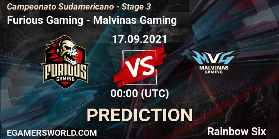 Pronóstico Furious Gaming - Malvinas Gaming. 17.09.2021 at 00:00, Rainbow Six, Campeonato Sudamericano - Stage 3
