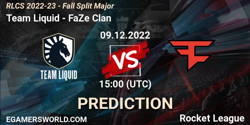 Pronóstico Team Liquid - FaZe Clan. 09.12.22, Rocket League, RLCS 2022-23 - Fall Split Major
