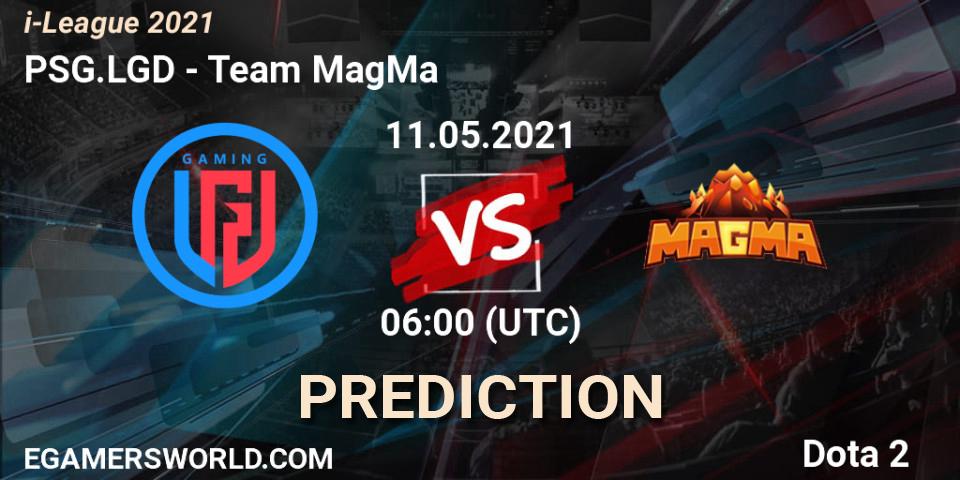 Pronóstico PSG.LGD - Team MagMa. 11.05.2021 at 06:01, Dota 2, i-League 2021 Season 1