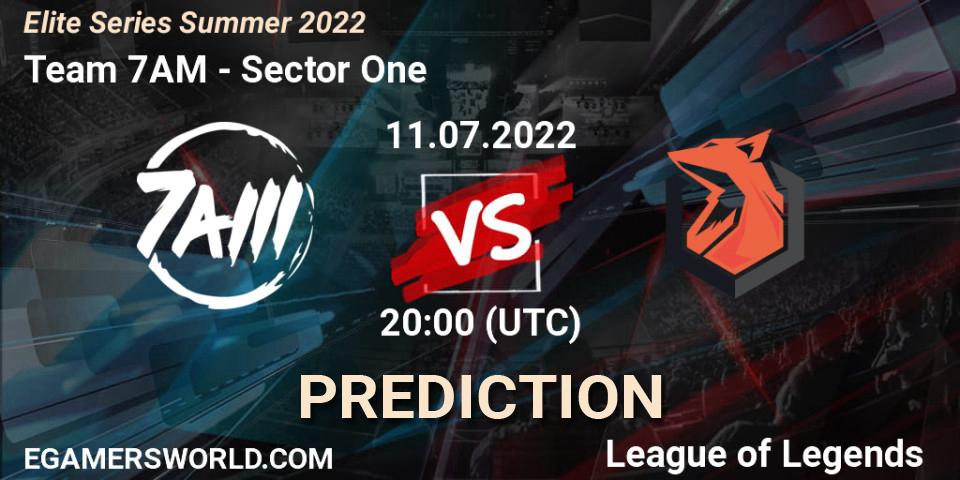 Pronóstico Team 7AM - Sector One. 11.07.2022 at 20:00, LoL, Elite Series Summer 2022
