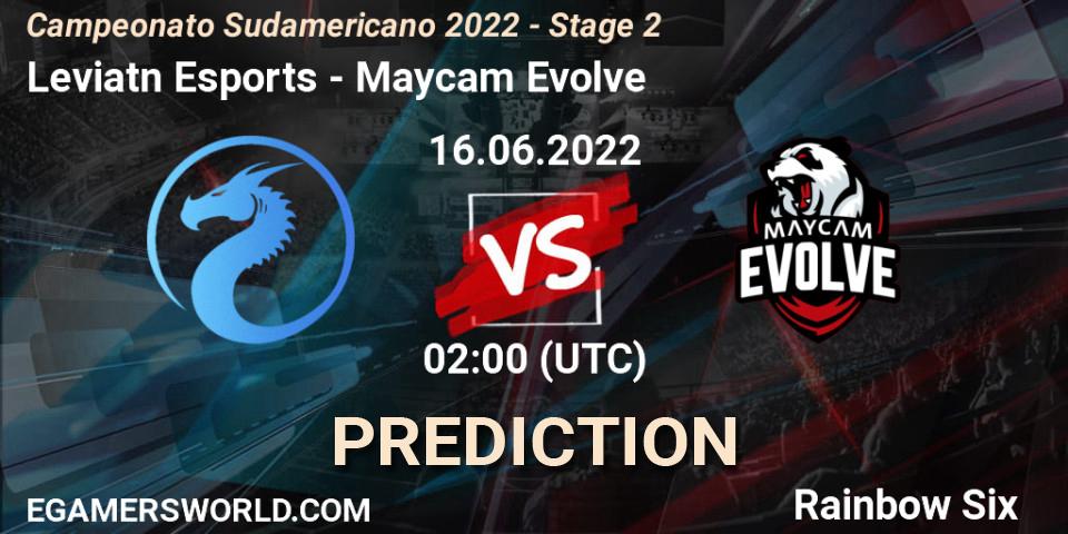 Pronóstico Leviatán Esports - Maycam Evolve. 17.06.2022 at 02:00, Rainbow Six, Campeonato Sudamericano 2022 - Stage 2