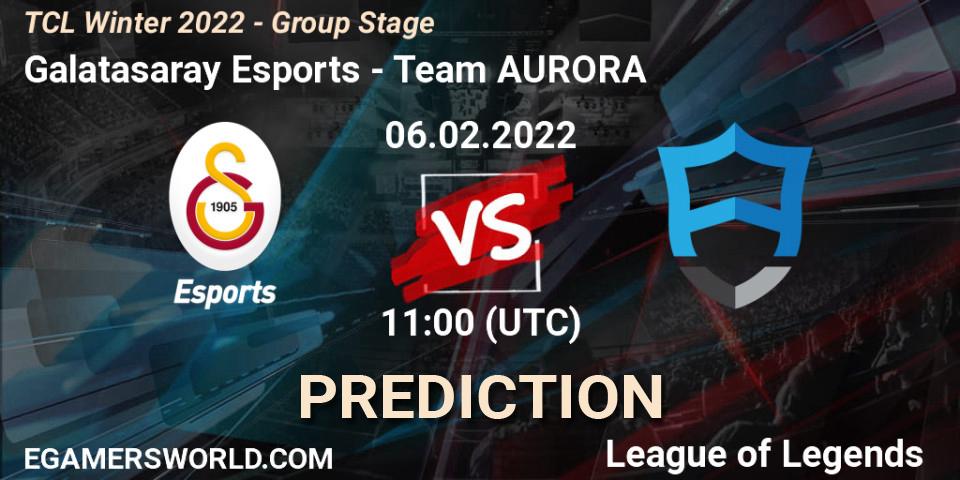 Pronóstico Galatasaray Esports - Team AURORA. 06.02.22, LoL, TCL Winter 2022 - Group Stage