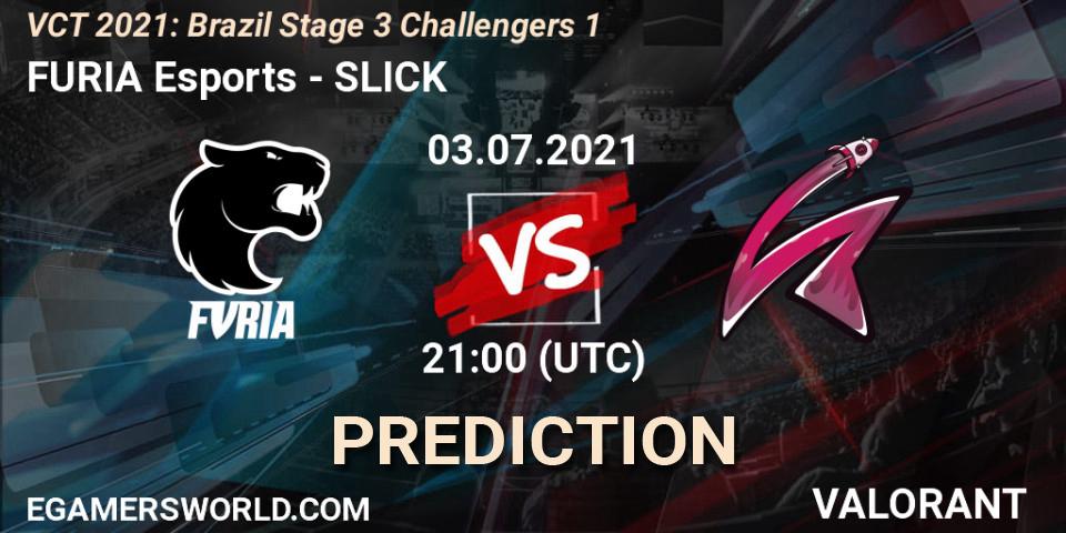 Pronóstico FURIA Esports - SLICK. 03.07.2021 at 21:00, VALORANT, VCT 2021: Brazil Stage 3 Challengers 1