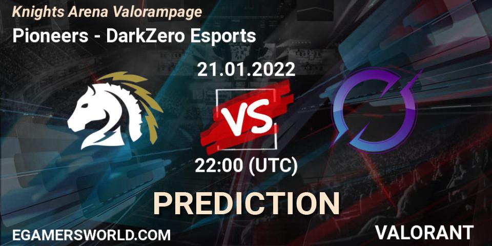 Pronóstico Pioneers - DarkZero Esports. 21.01.2022 at 22:00, VALORANT, Knights Arena Valorampage