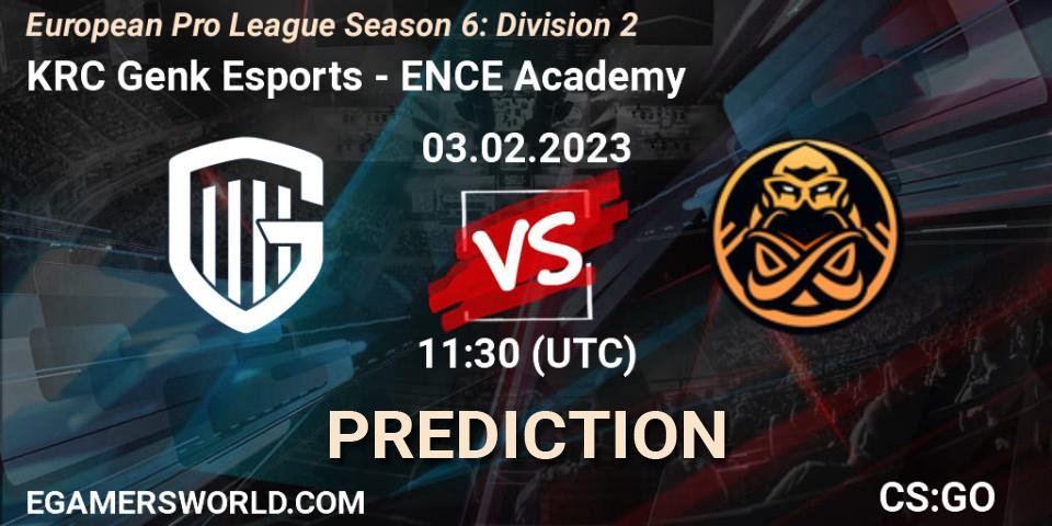Pronóstico KRC Genk Esports - ENCE Academy. 03.02.23, CS2 (CS:GO), European Pro League Season 6: Division 2