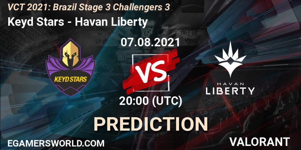 Pronóstico Keyd Stars - Havan Liberty. 07.08.2021 at 20:00, VALORANT, VCT 2021: Brazil Stage 3 Challengers 3