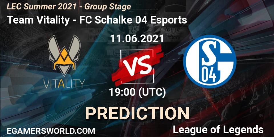 Pronóstico Team Vitality - FC Schalke 04 Esports. 11.06.21, LoL, LEC Summer 2021 - Group Stage