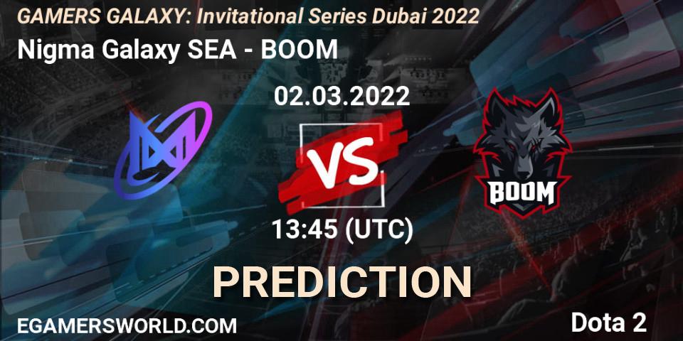 Pronóstico Nigma Galaxy SEA - BOOM. 02.03.2022 at 13:21, Dota 2, GAMERS GALAXY: Invitational Series Dubai 2022