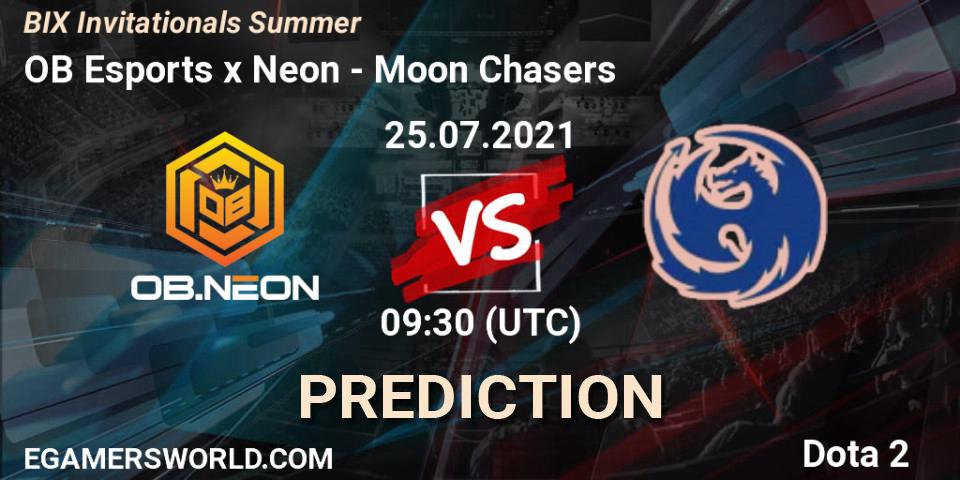 Pronóstico OB Esports x Neon - Moon Chasers. 25.07.2021 at 13:26, Dota 2, BIX Invitationals Summer