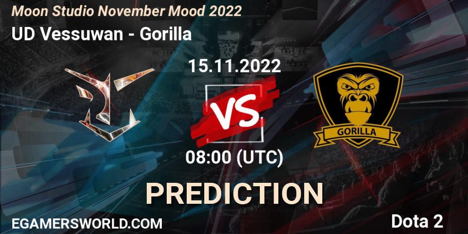 Pronóstico UD Vessuwan - Gorilla. 15.11.2022 at 08:47, Dota 2, Moon Studio November Mood 2022