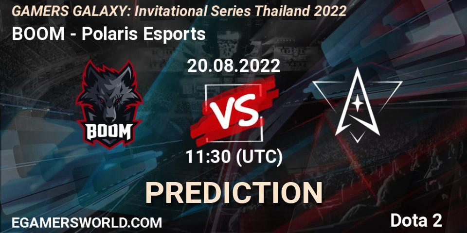 Pronóstico BOOM - Polaris Esports. 20.08.2022 at 11:30, Dota 2, GAMERS GALAXY: Invitational Series Thailand 2022