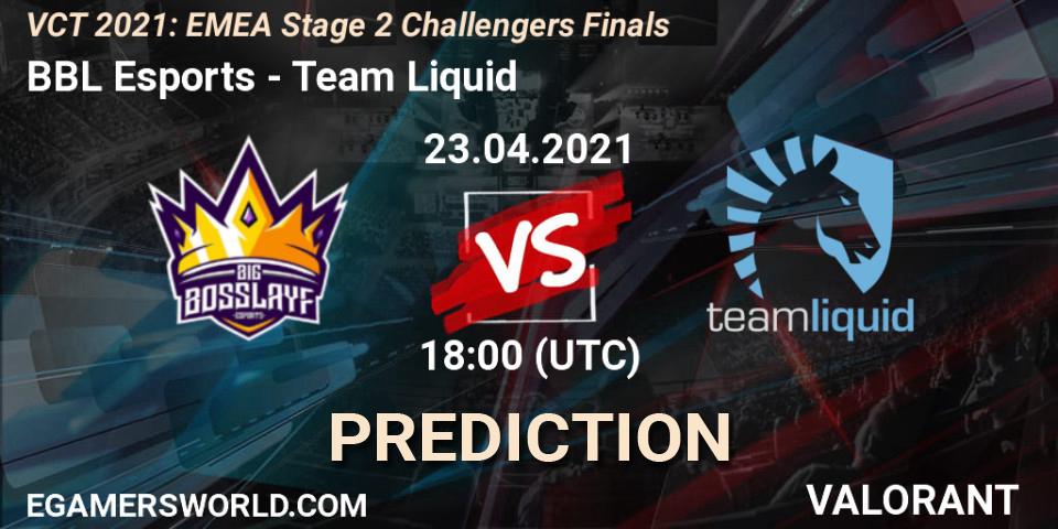 Pronóstico BBL Esports - Team Liquid. 23.04.2021 at 18:00, VALORANT, VCT 2021: EMEA Stage 2 Challengers Finals