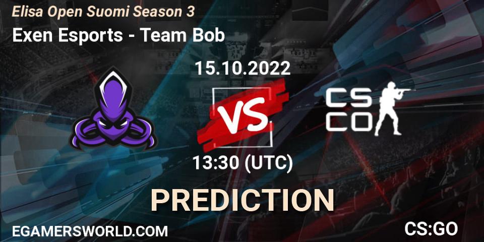 Pronóstico Exen Esports - Team Bob. 15.10.22, CS2 (CS:GO), Elisa Open Suomi Season 3
