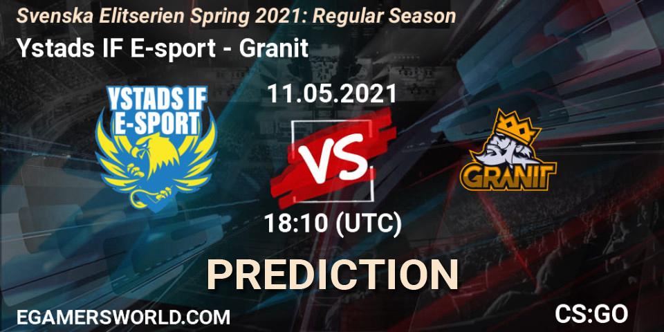 Pronóstico Ystads IF E-sport - Granit. 11.05.21, CS2 (CS:GO), Svenska Elitserien Spring 2021: Regular Season