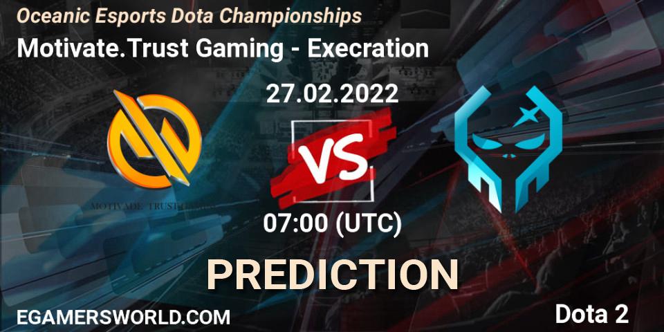 Pronóstico Motivate.Trust Gaming - Execration. 27.02.2022 at 07:01, Dota 2, Oceanic Esports Dota Championships