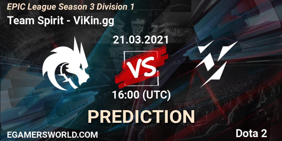 Pronóstico Team Spirit - ViKin.gg. 21.03.2021 at 16:00, Dota 2, EPIC League Season 3 Division 1