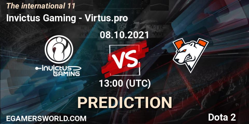 Pronóstico Invictus Gaming - Virtus.pro. 08.10.21, Dota 2, The Internationa 2021