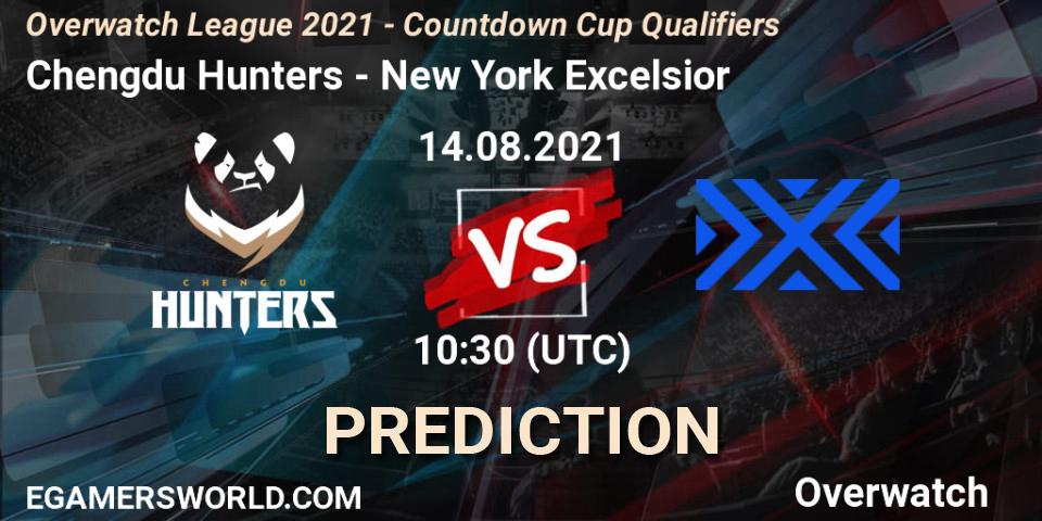 Pronóstico Chengdu Hunters - New York Excelsior. 08.08.2021 at 10:50, Overwatch, Overwatch League 2021 - Countdown Cup Qualifiers