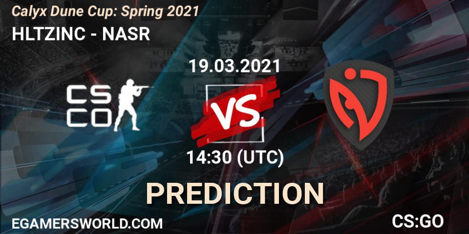 Pronóstico HLTZINC - NASR. 19.03.2021 at 14:50, Counter-Strike (CS2), Calyx Dune Cup: Spring 2021