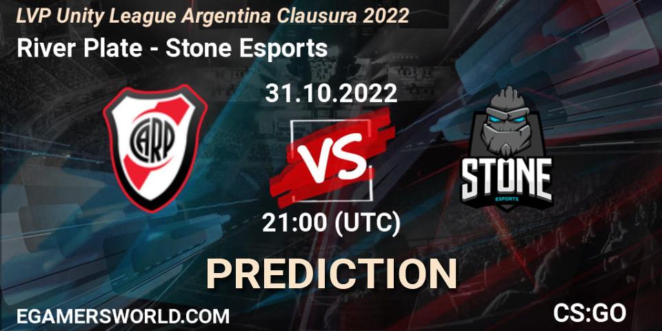 Pronóstico River Plate - Stone Esports. 31.10.2022 at 21:00, Counter-Strike (CS2), LVP Unity League Argentina Clausura 2022