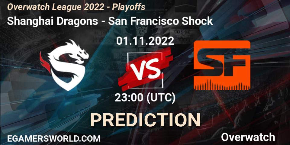 Pronóstico Shanghai Dragons - San Francisco Shock. 01.11.2022 at 23:30, Overwatch, Overwatch League 2022 - Playoffs