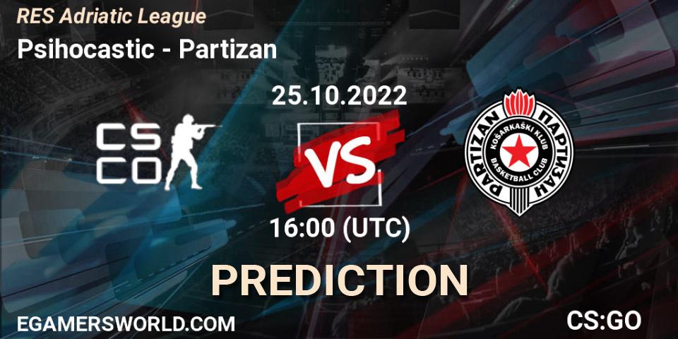 Pronóstico Psihocastic - Partizan. 25.10.2022 at 16:00, Counter-Strike (CS2), RES Adriatic League