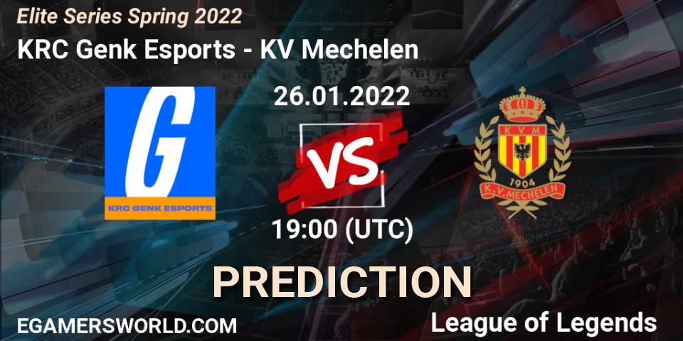 Pronóstico KRC Genk Esports - KV Mechelen. 26.01.2022 at 19:00, LoL, Elite Series Spring 2022