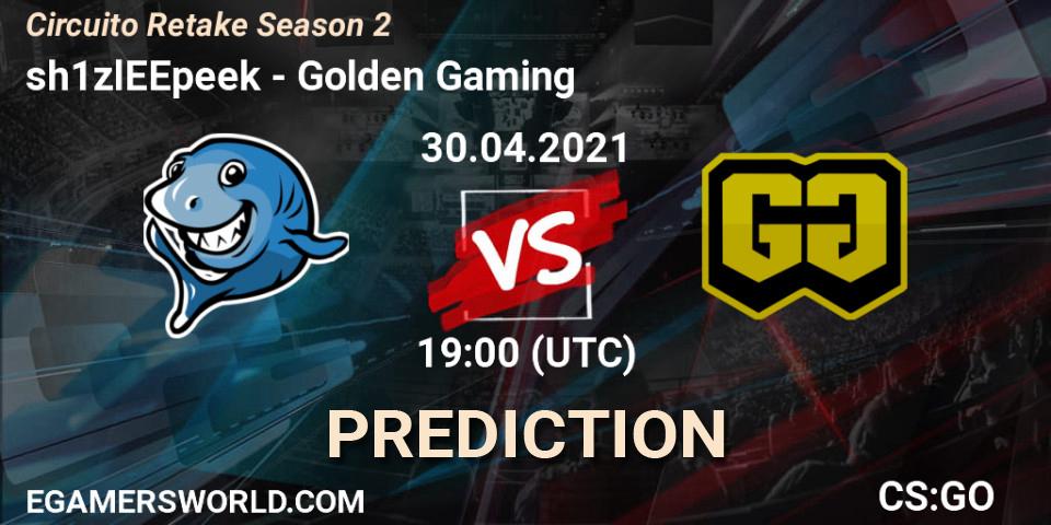 Pronóstico sh1zlEEpeek - Golden Gaming. 30.04.2021 at 19:00, Counter-Strike (CS2), Circuito Retake Season 2