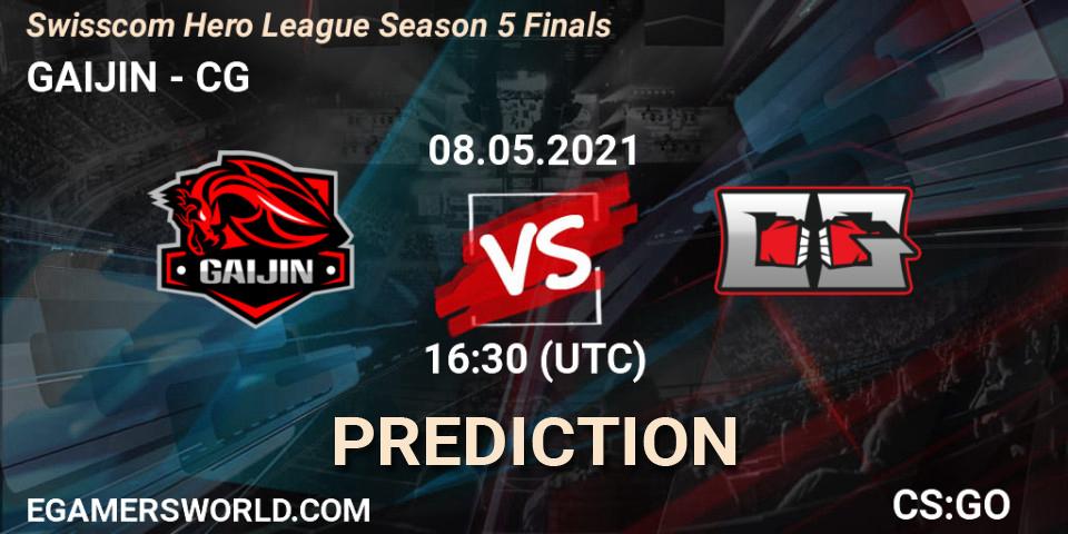 Pronóstico GAIJIN - CG. 08.05.2021 at 16:45, Counter-Strike (CS2), Swisscom Hero League Season 5 Finals
