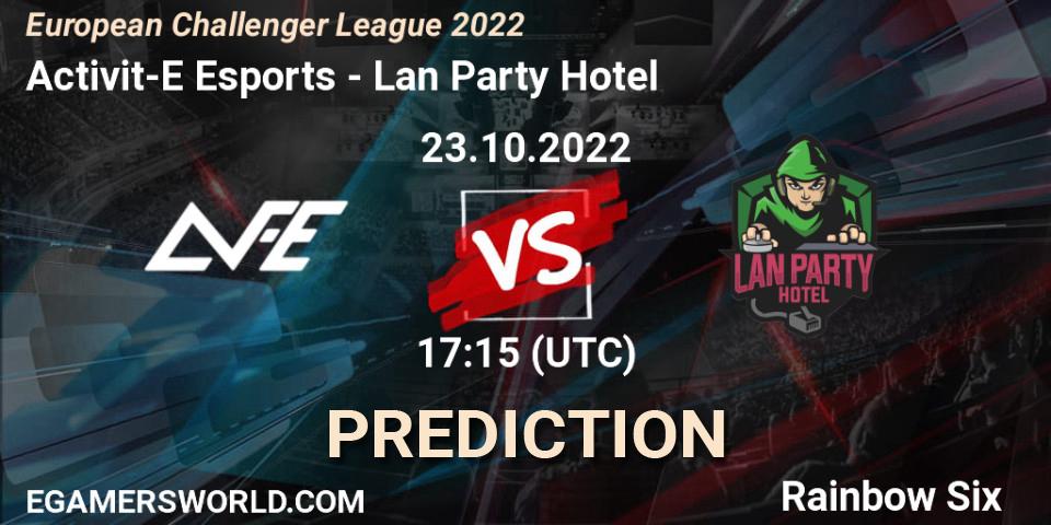 Pronóstico Activit-E Esports - Lan Party Hotel. 23.10.2022 at 17:15, Rainbow Six, European Challenger League 2022