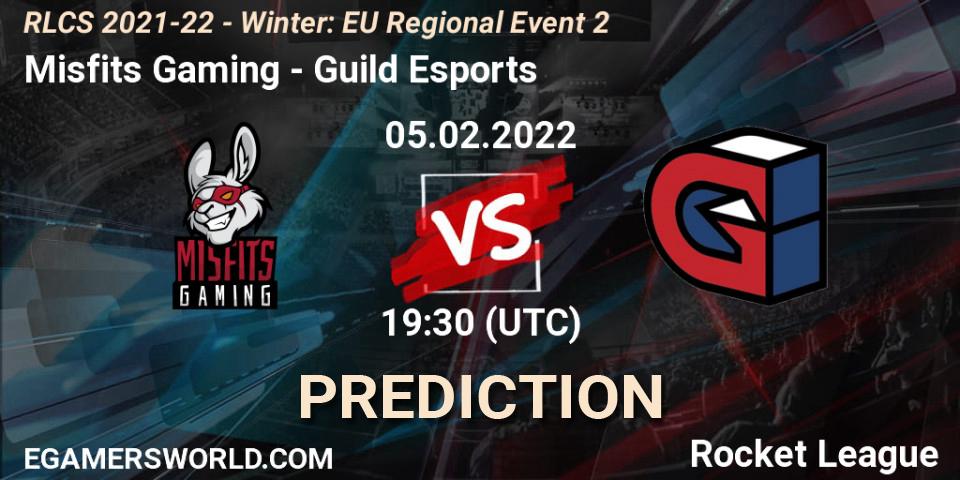 Pronóstico Misfits Gaming - Guild Esports. 05.02.2022 at 19:30, Rocket League, RLCS 2021-22 - Winter: EU Regional Event 2