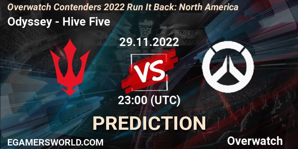 Pronóstico Odyssey - Hive Five. 08.12.2022 at 23:00, Overwatch, Overwatch Contenders 2022 Run It Back: North America