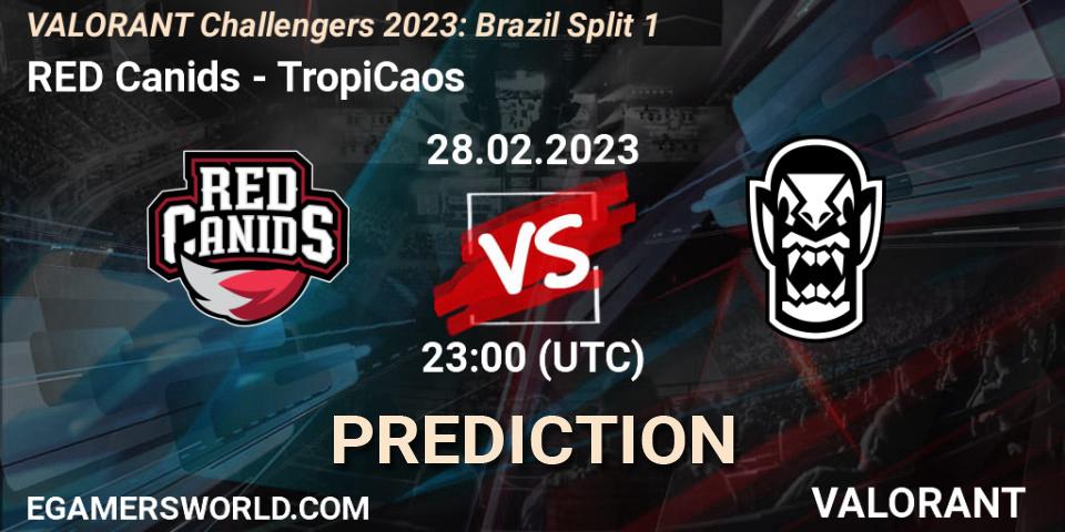 Pronóstico RED Canids - TropiCaos. 01.03.2023 at 23:00, VALORANT, VALORANT Challengers 2023: Brazil Split 1