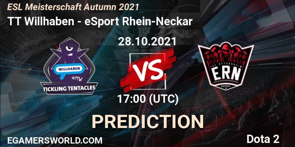 Pronóstico TT Willhaben - eSport Rhein-Neckar. 28.10.2021 at 17:02, Dota 2, ESL Meisterschaft Autumn 2021