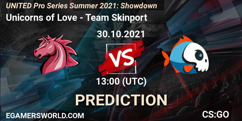 Pronóstico Unicorns of Love - Team Skinport. 30.10.2021 at 13:00, Counter-Strike (CS2), UNITED Pro Series Summer 2021: Showdown