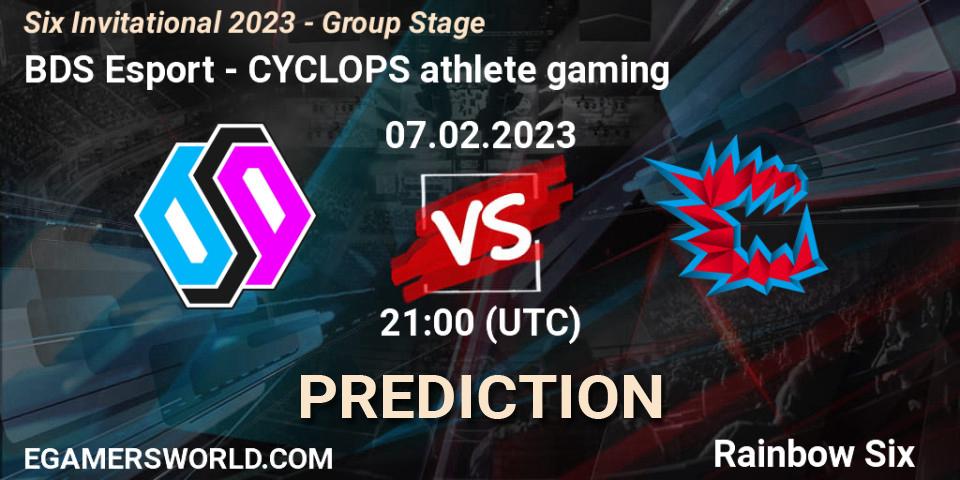 Pronóstico BDS Esport - CYCLOPS athlete gaming. 07.02.23, Rainbow Six, Six Invitational 2023 - Group Stage